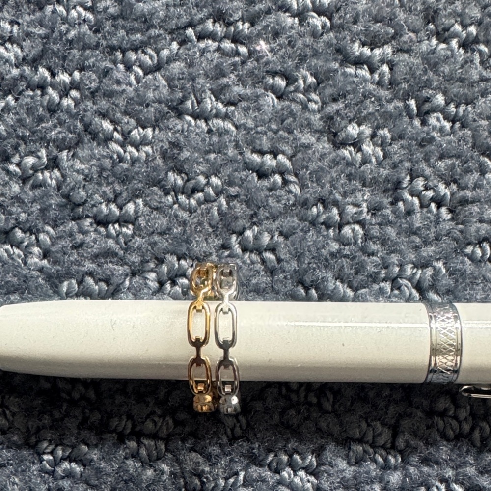 Gold and Silver Chain Link Rings